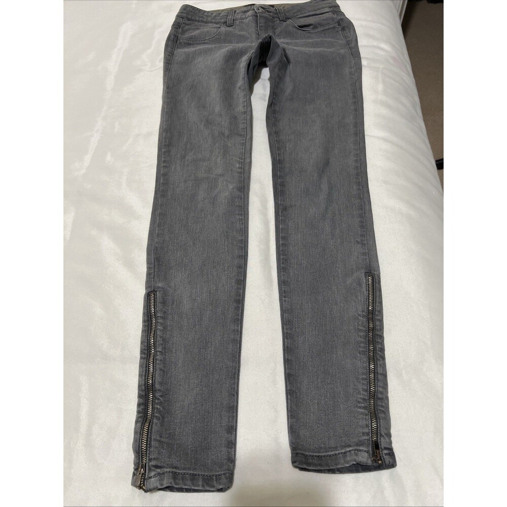 Stella McCartney Skinny Zip Ankle Jeans Gray ITALY Tag 26 Actual 28 x 29